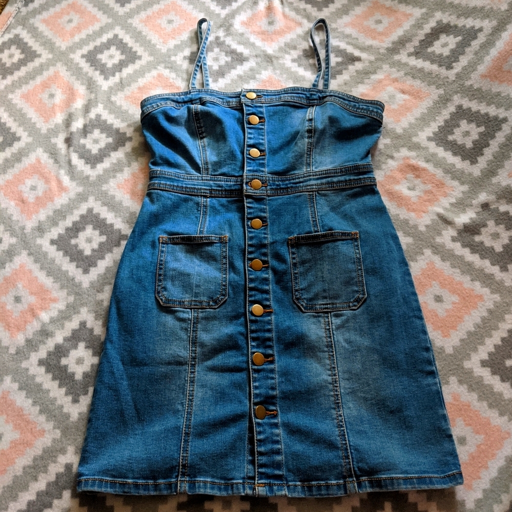 Forever 21 Button Down Denim Dress